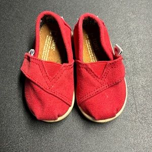 Tom’s Red Velcro Shoes